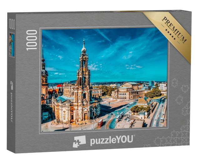 Puzzle de 1000 pièces « Theaterplatz dans le centre historique de Dresde, Allemagne »