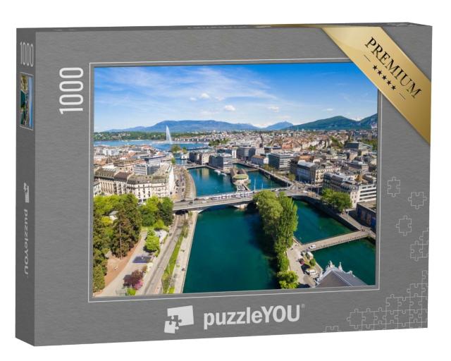 Puzzle de 1000 pièces « Lac Léman et Genève en Suisse »