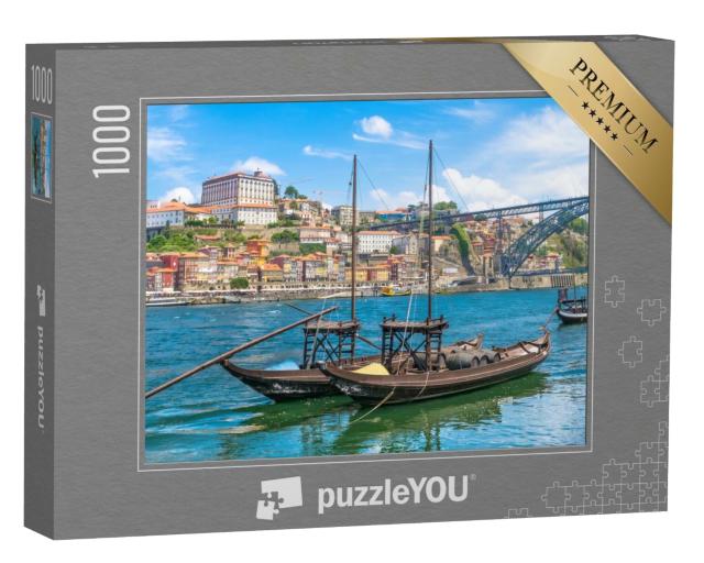 Puzzle de 1000 pièces « Belle vue sur le fleuve Douro, Porto, Portugal »