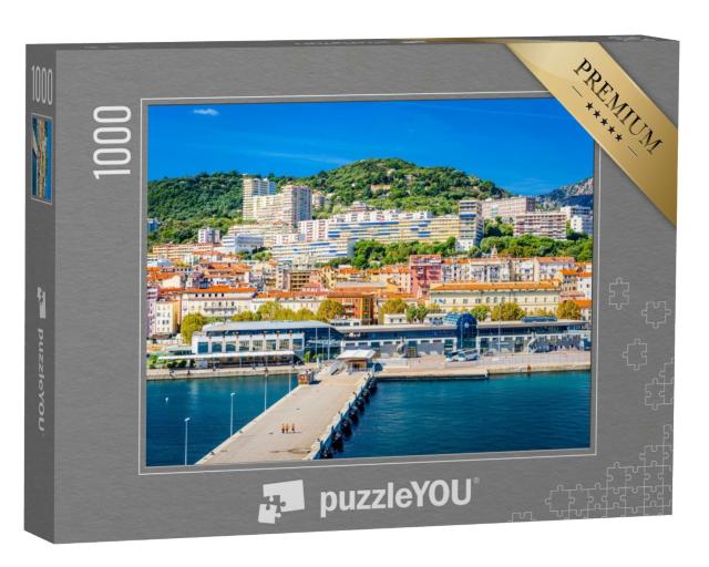 Puzzle de 1000 pièces « Ajaccio, Corse, France, ligne d'horizon de la côte. »