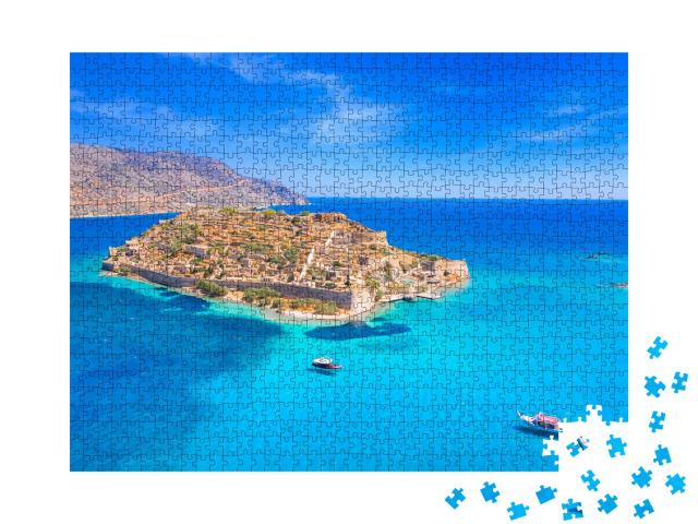 Puzzle de 1000 pièces « Île de Spinalonga dans le golfe d'Elounda, Crète »