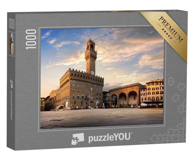 Puzzle de 1000 pièces « Place de la Seigneurie au lever du soleil, Florence, Italie »