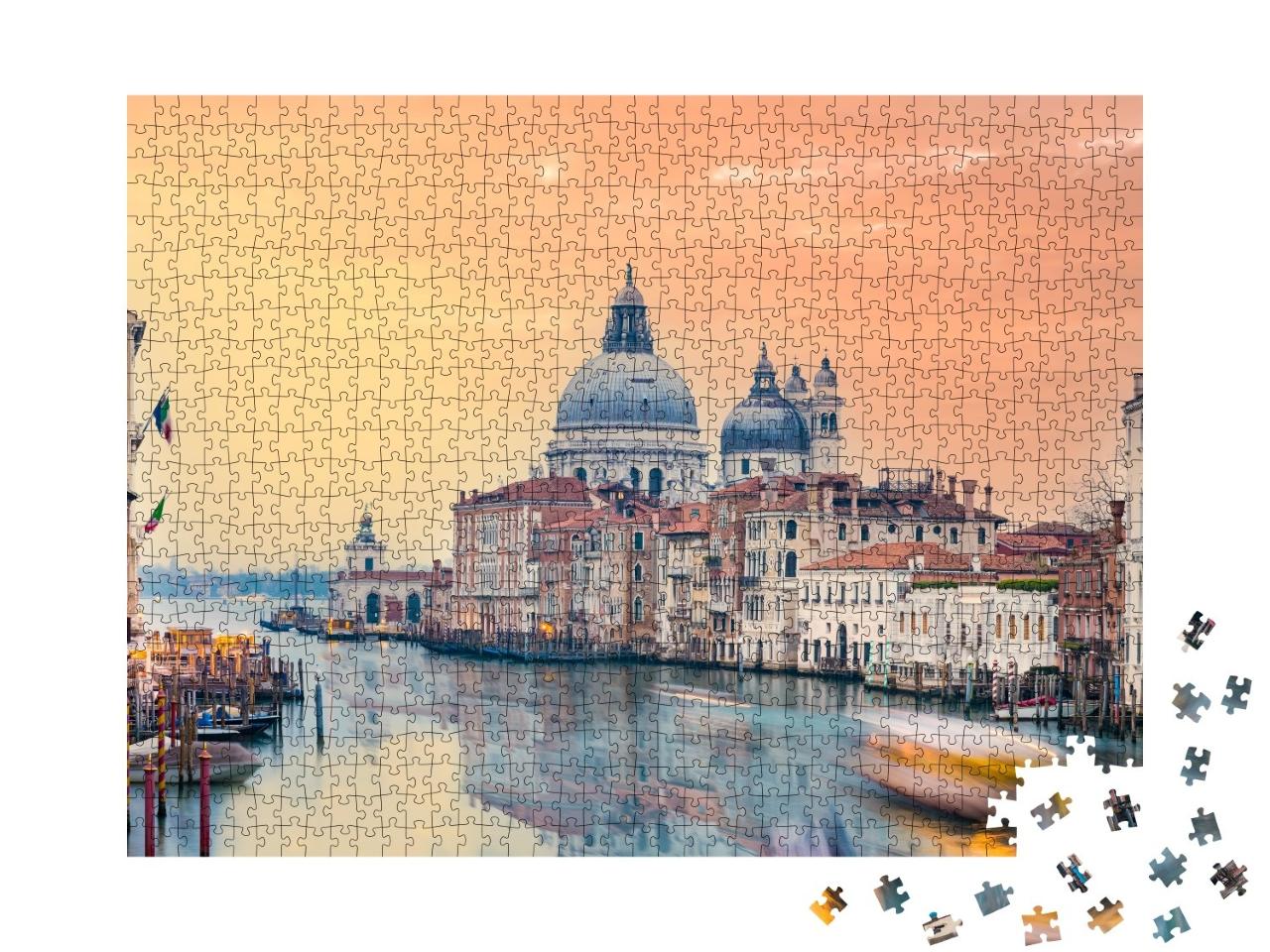Puzzle de 1000 pièces « Vue sur le Grand Canal et la basilique Santa Maria Della Salute »