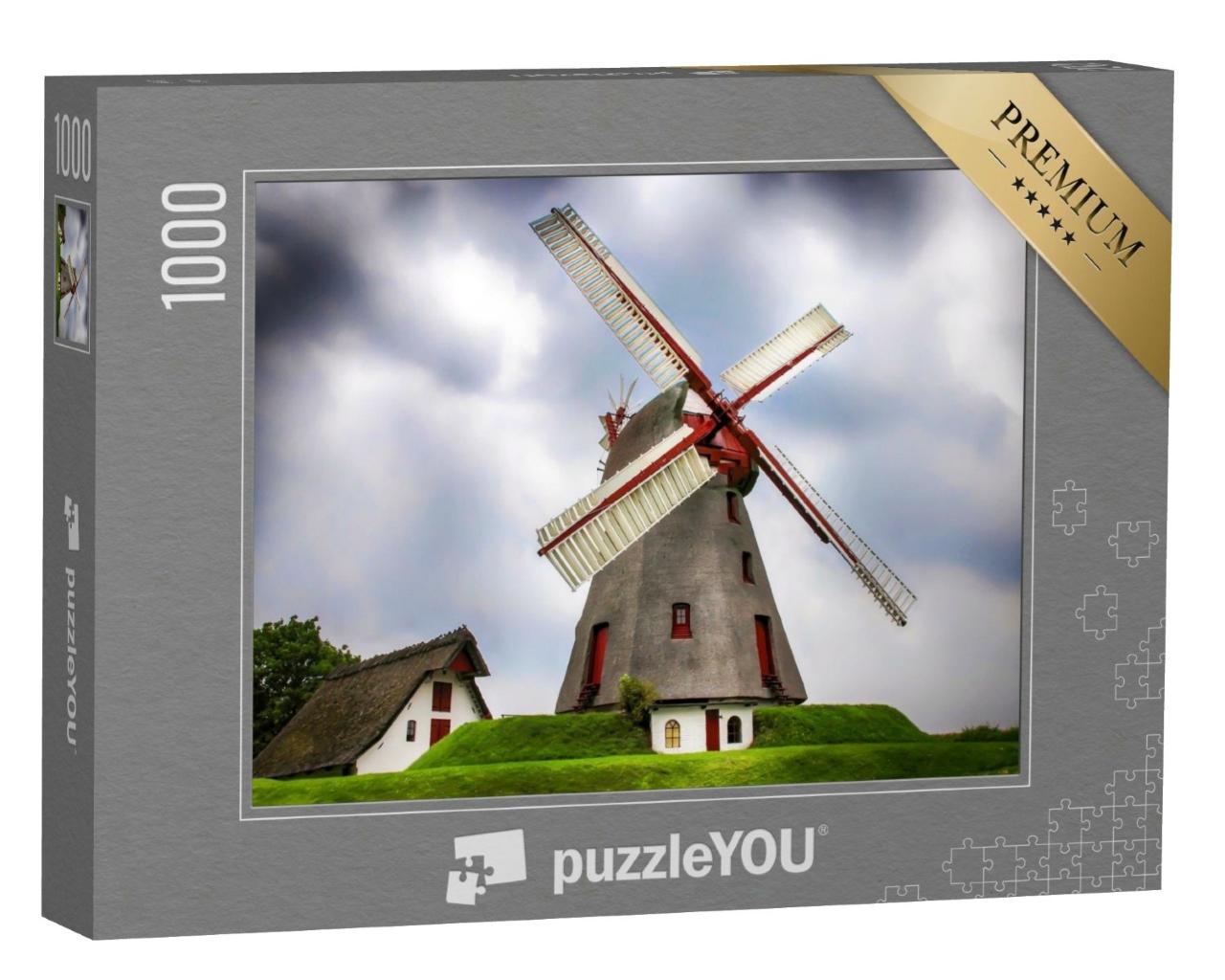 Puzzle de 1000 pièces « La cour du moulin à vent par un jour sombre »