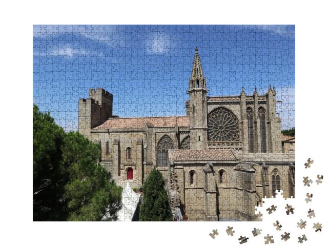 Puzzle de 1000 pièces « Église des Saints Nazaire et Celse dans la citadelle de Carcassonne France »