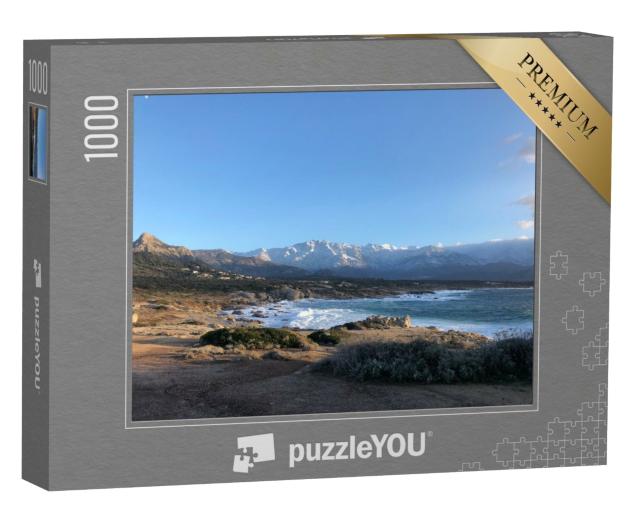 Puzzle de 1000 pièces « Corse, Calvi, France, vue du sommet du Spanu sur les montagnes corses (monte cinto) »