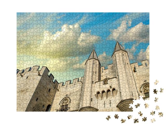 Puzzle de 1000 pièces « Le Palais des Papes d'Avignon, patrimoine mondial de l'Unesco dans le sud de la France »