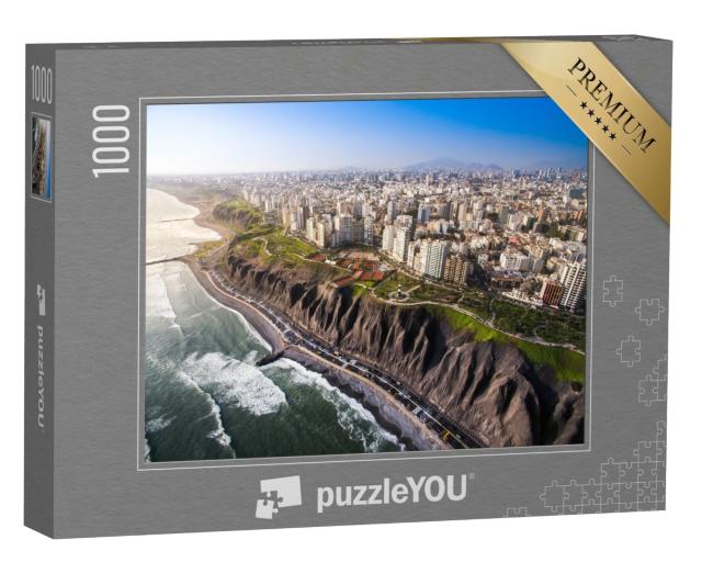 Puzzle de 1000 pièces « Vue panoramique de Lima depuis Miraflores, Pérou »