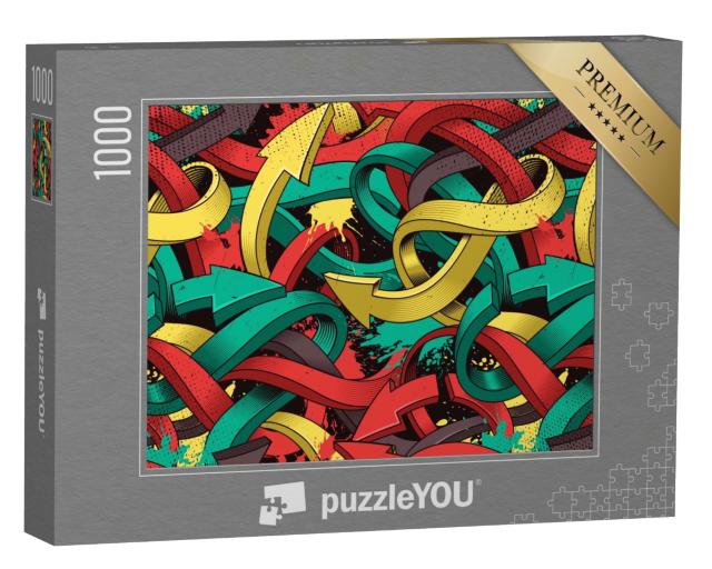 Puzzle de 1000 pièces « Flèches entrelacées, Street Art Style »