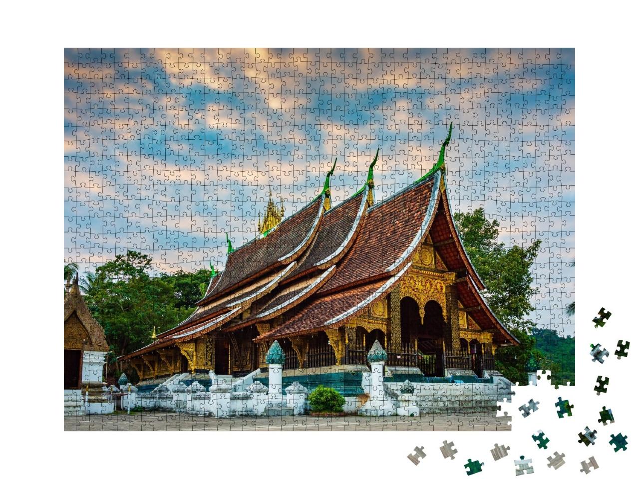 Puzzle de 1000 pièces « Temple d'or de la ville Wat Xieng Thong, Luang Prabang, Laos »