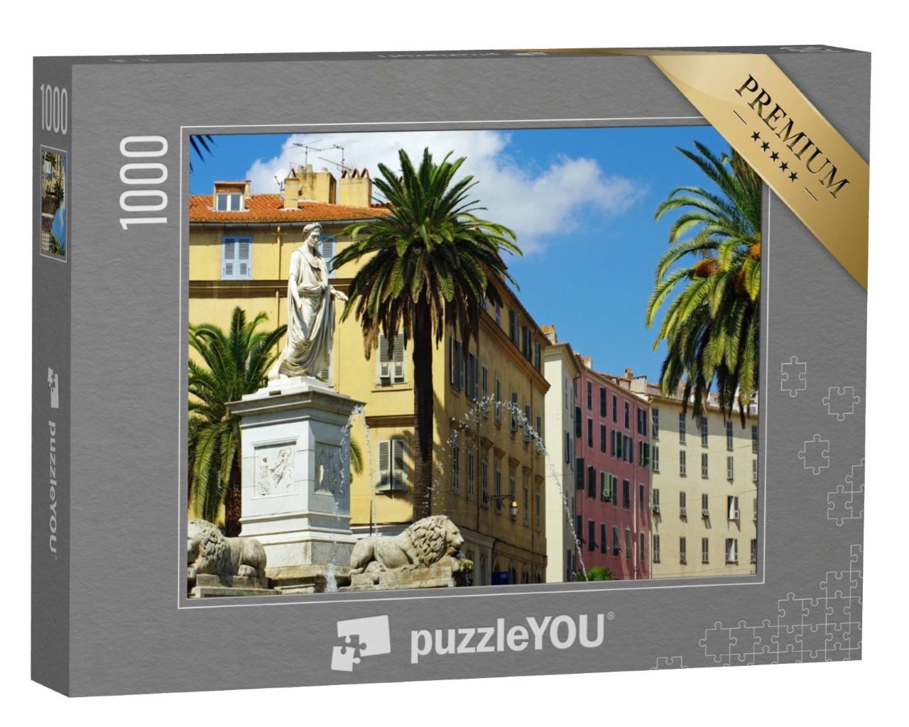 Puzzle de 1000 pièces « Place Foch et statue de Bonaparte à Ajaccio »