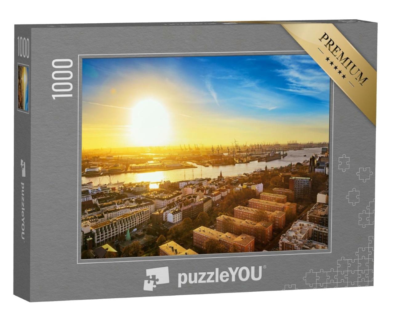 Puzzle de 1000 pièces « Hambourg au lever du soleil »
