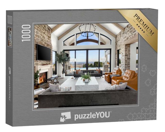 Puzzle de 1000 pièces « Salon luxueux avec vue magnifique »