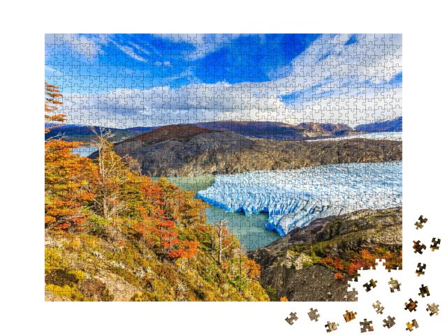 Puzzle de 1000 pièces « Glacier dans le parc national Torres Del Paine, Chili »