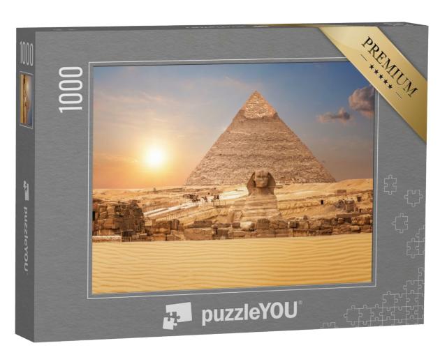 Puzzle de 1000 pièces « Vue sur le Sphinx et la Pyramide, Égypte »