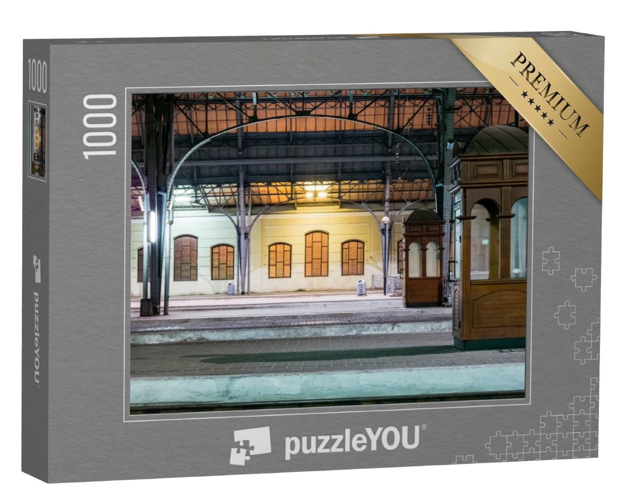 Puzzle de 1000 pièces « Gare de nuit »
