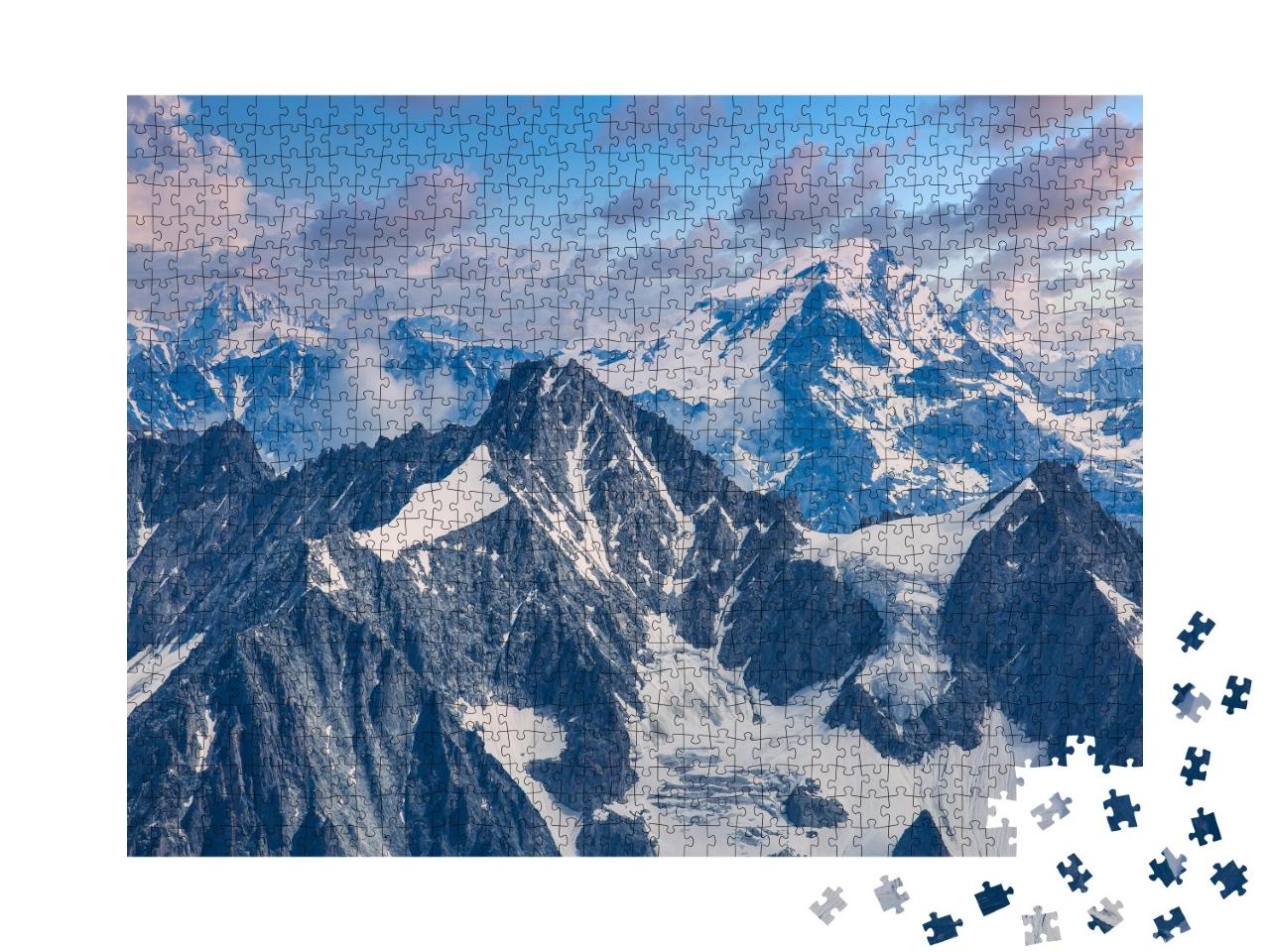 Puzzle de 1000 pièces « Alpes françaises sous le Mont Blanc »