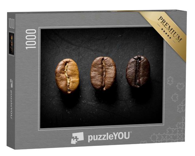 Puzzle de 1000 pièces « Comparaison de différentes torréfactions de grains de café »