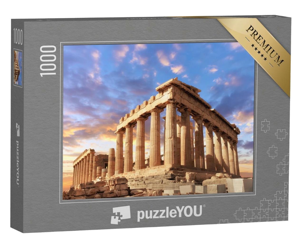 Puzzle de 1000 pièces « Temple du Parthénon à couper le souffle, Athènes, Grèce »