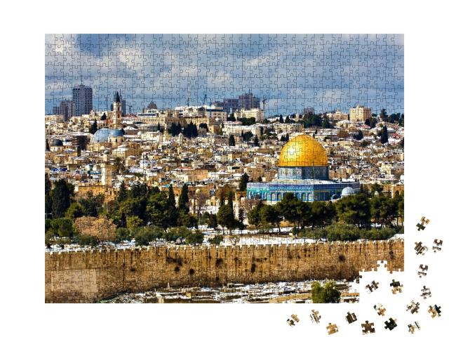 Puzzle de 1000 pièces « Jérusalem sous la neige »