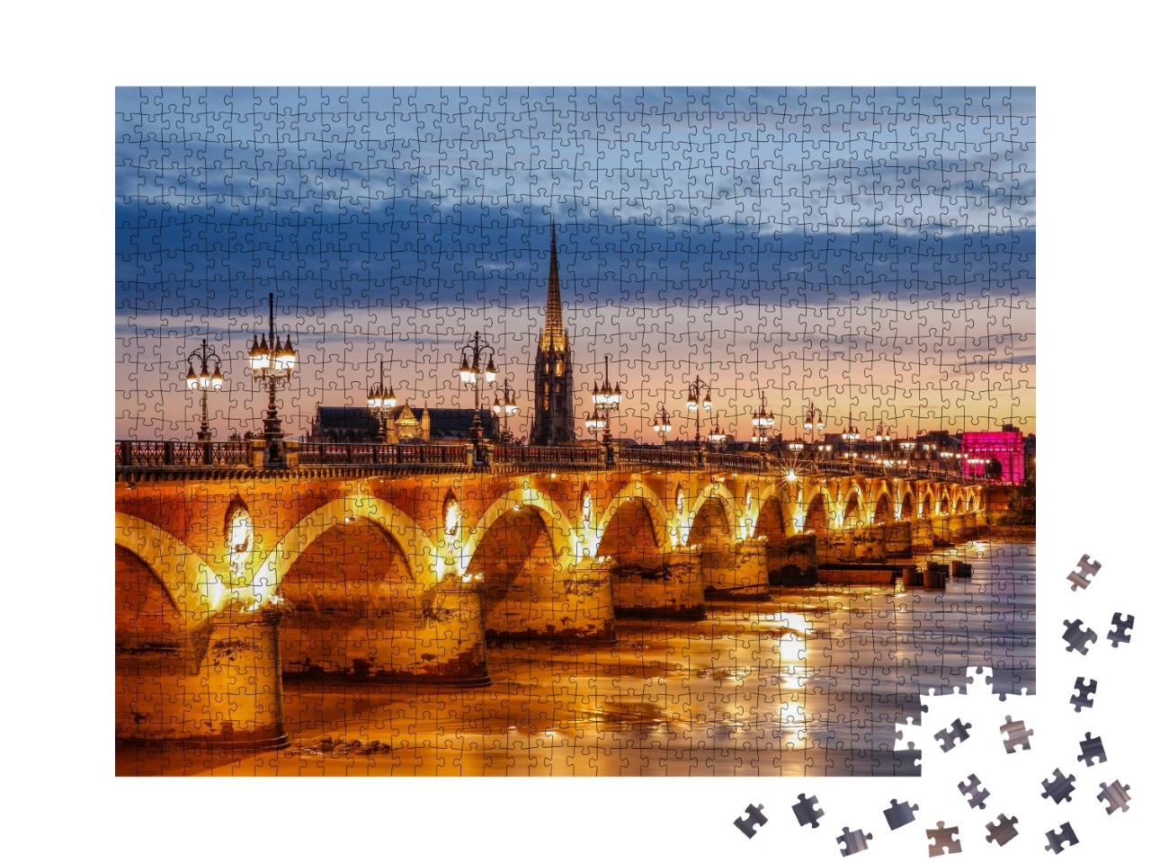 Puzzle de 1000 pièces « Pont de Pierre in Bordeaux, Frankreich »