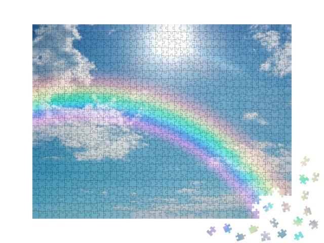Puzzle de 1000 pièces « Arc-en-ciel dans un ciel radieux »