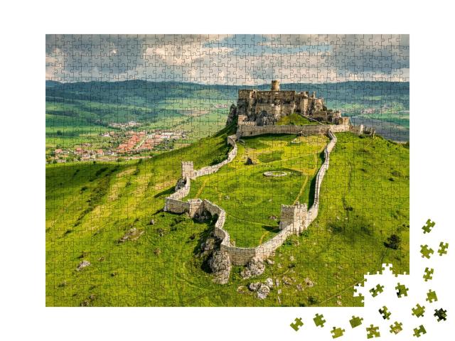 Puzzle de 1000 pièces « Château de Spiš, deuxième plus grand château d'Europe centrale, Slovaquie »