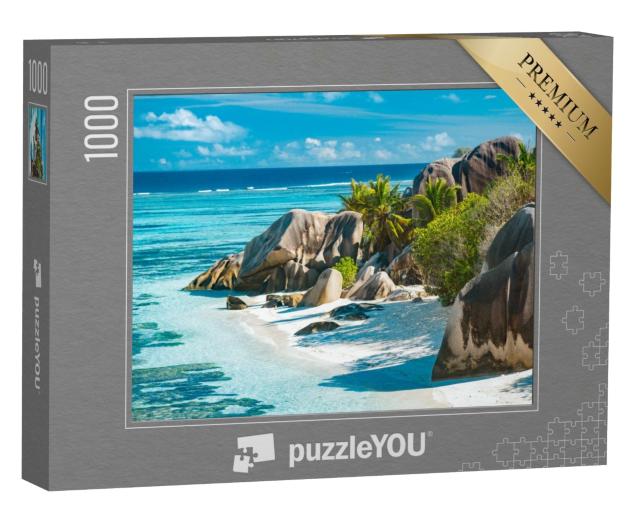 Puzzle de 1000 pièces « Plage enchantée des Seychelles - Anse Source D'Argent »