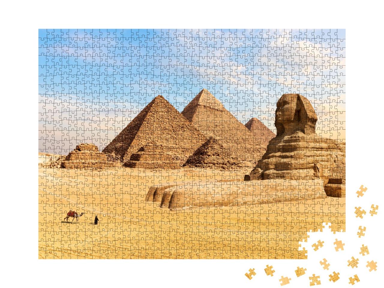Puzzle de 1000 pièces « Pyramides de Gizeh et le Grand Sphinx, Égypte »