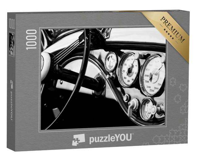 Puzzle de 1000 pièces « Le tableau de bord d'une voiture de collection »