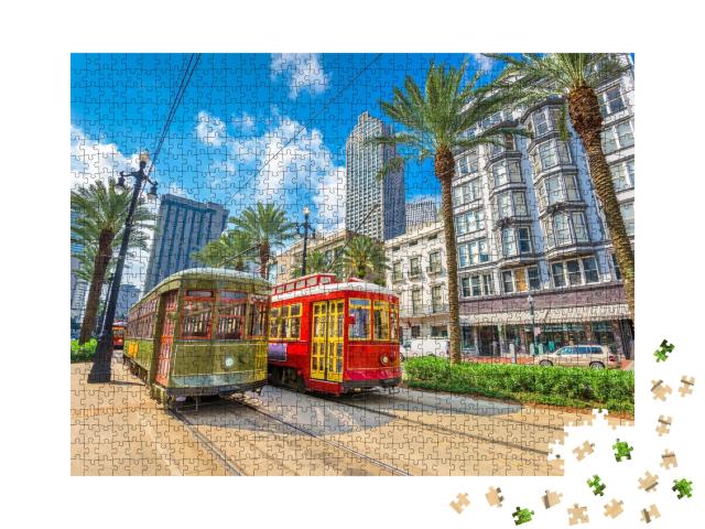 Puzzle de 1000 pièces « Tramways à la Nouvelle-Orléans, Louisiane, États-Unis »