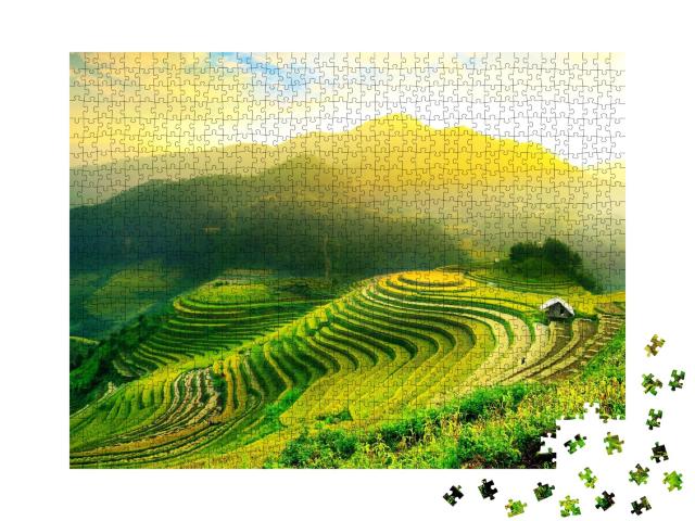 Puzzle de 1000 pièces « Rizières en terrasses de Mu Cang Chai, Vietnam »