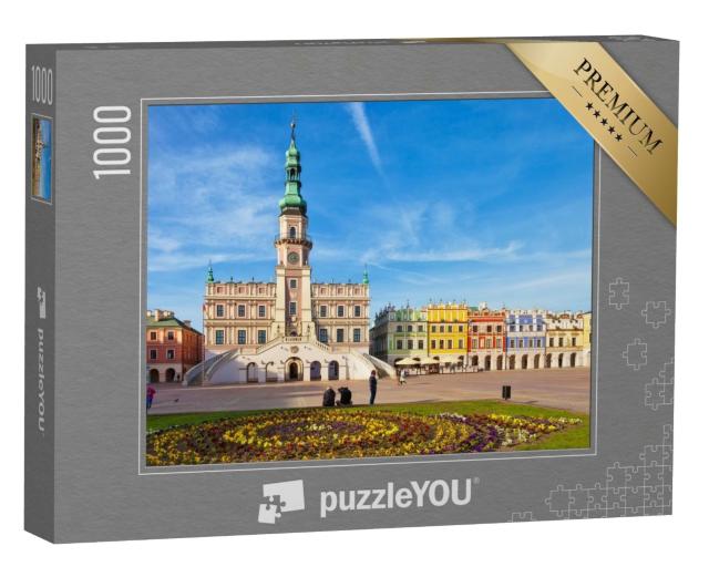 Puzzle de 1000 pièces « Marché principal de la vieille ville de Zamosc, Pologne »