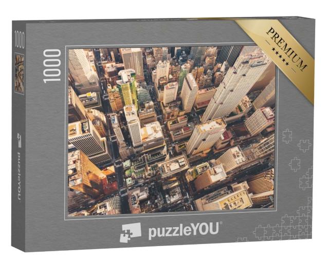 Puzzle de 1000 pièces « Vue aérienne de Midtown Manhattan avec vue sur la cathédrale Saint-Patrick »