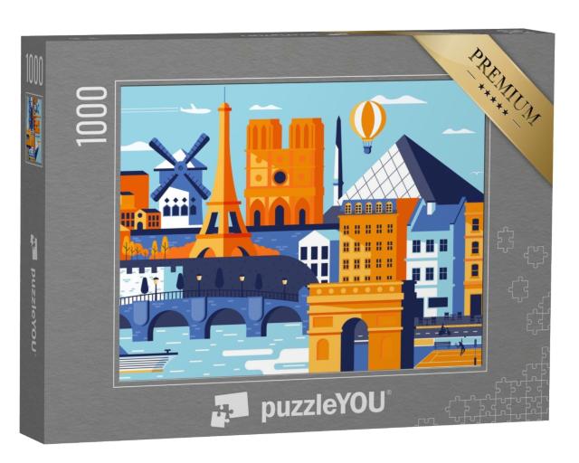Puzzle de 1000 pièces « Skyline Paris »