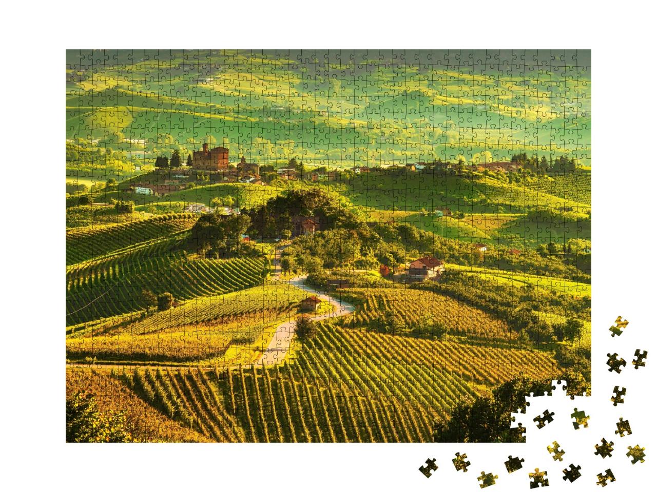 Puzzle de 1000 pièces « Vignobles Langhe dans le Piémont »