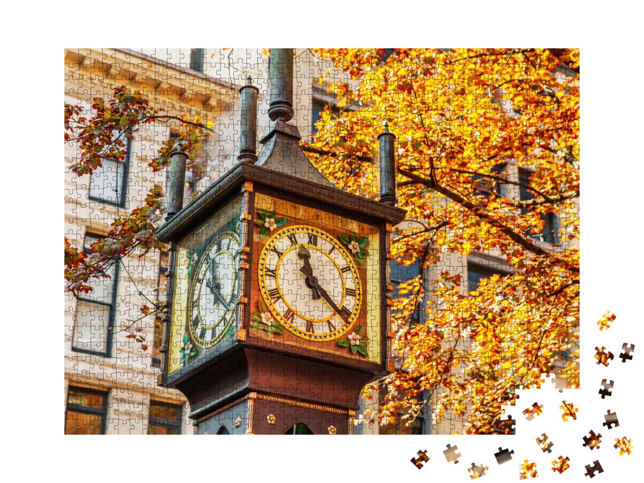 Puzzle de 1000 pièces « Horloge à vapeur dans le quartier de Gastown, Vancouver »