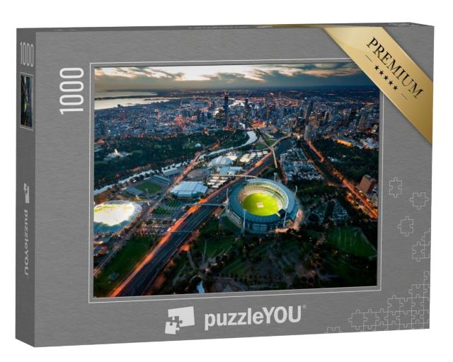 Puzzle de 1000 pièces « Ambiance du soir sur Melbourne, Australie »