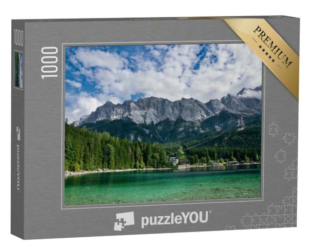 Puzzle de 1000 pièces « Eibsee devant la Zugspitze en Bavière, Allemagne »