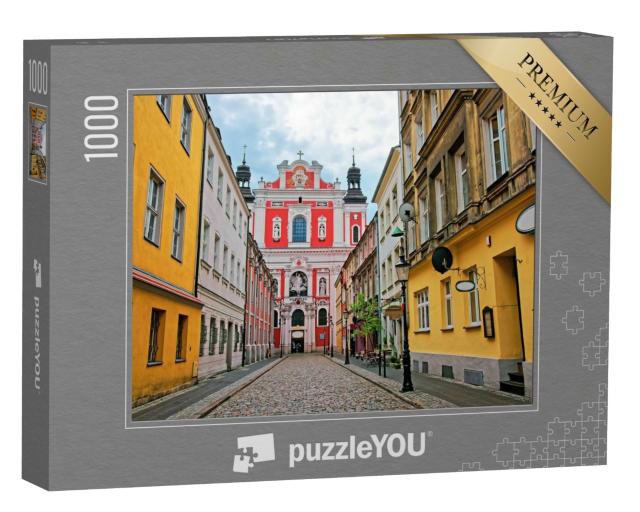 Puzzle de 1000 pièces « L'église Saint-Stanislas au cœur de la vieille ville de Poznan, Pologne »