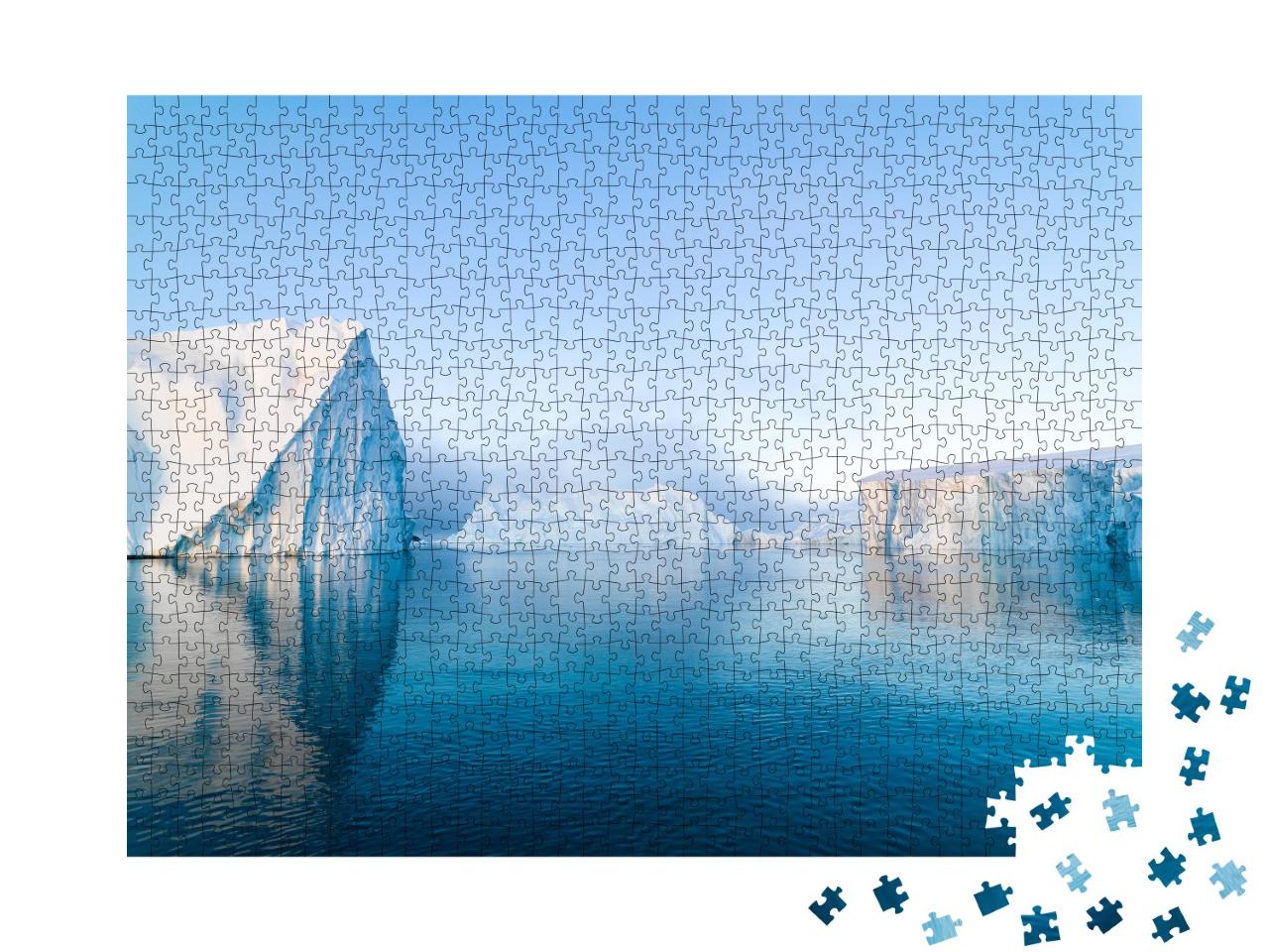 Puzzle de 1000 pièces « Icebergs arctiques sur l'océan Arctique, Groenland »