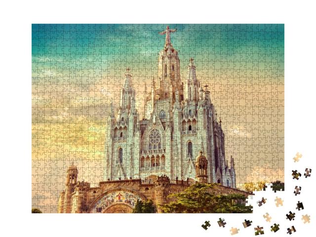 Puzzle de 1000 pièces « Église du Sacré-Cœur de Jésus, Barcelone, Espagne »