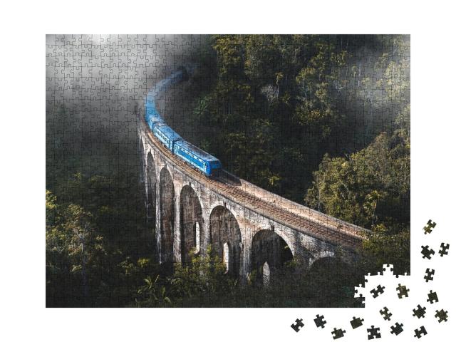 Puzzle de 1000 pièces « Pont à neuf arches à couper le souffle, Demodara, Sri Lanka »