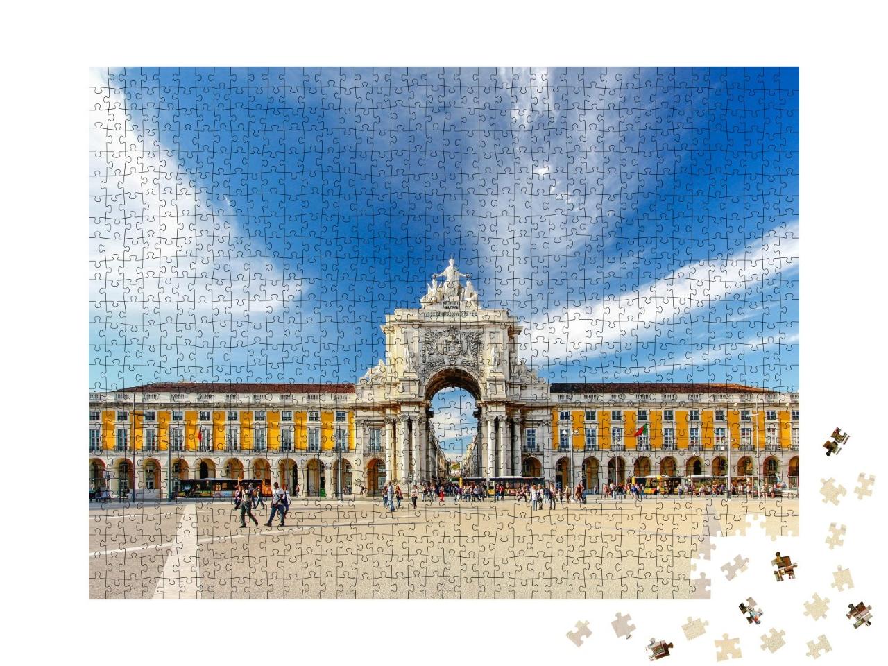 Puzzle de 1000 pièces « Célèbre arche sur la Praca do Comercio à Lisbonne »