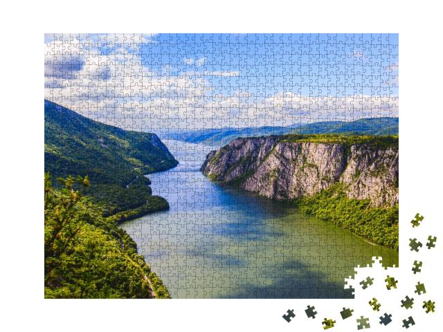 Puzzle de 1000 pièces « paysage naturel, gorges du Danube, la porte de fer, Serbie »