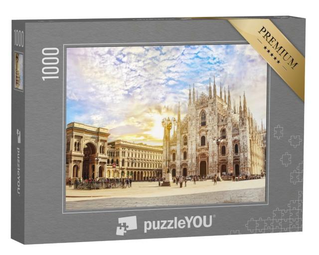 Puzzle de 1000 pièces « Dôme et galerie Vittorio Emanuele sur la Piazza Duomo, Milan »
