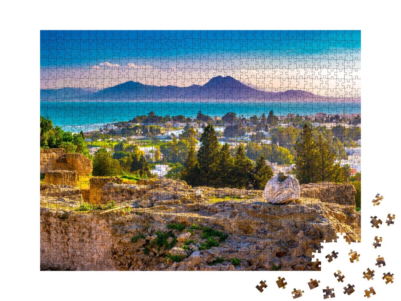 Puzzle de 1000 pièces « Vestiges antiques de Carthage, Tunis, Tunisie »
