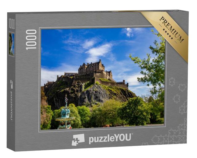 Puzzle de 1000 pièces « Le château d'Édimbourg par une journée d'été ensoleillée »