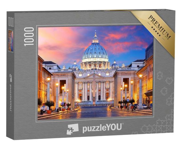Puzzle de 1000 pièces « La Cité du Vatican dans la lumière du soleil couchant »
