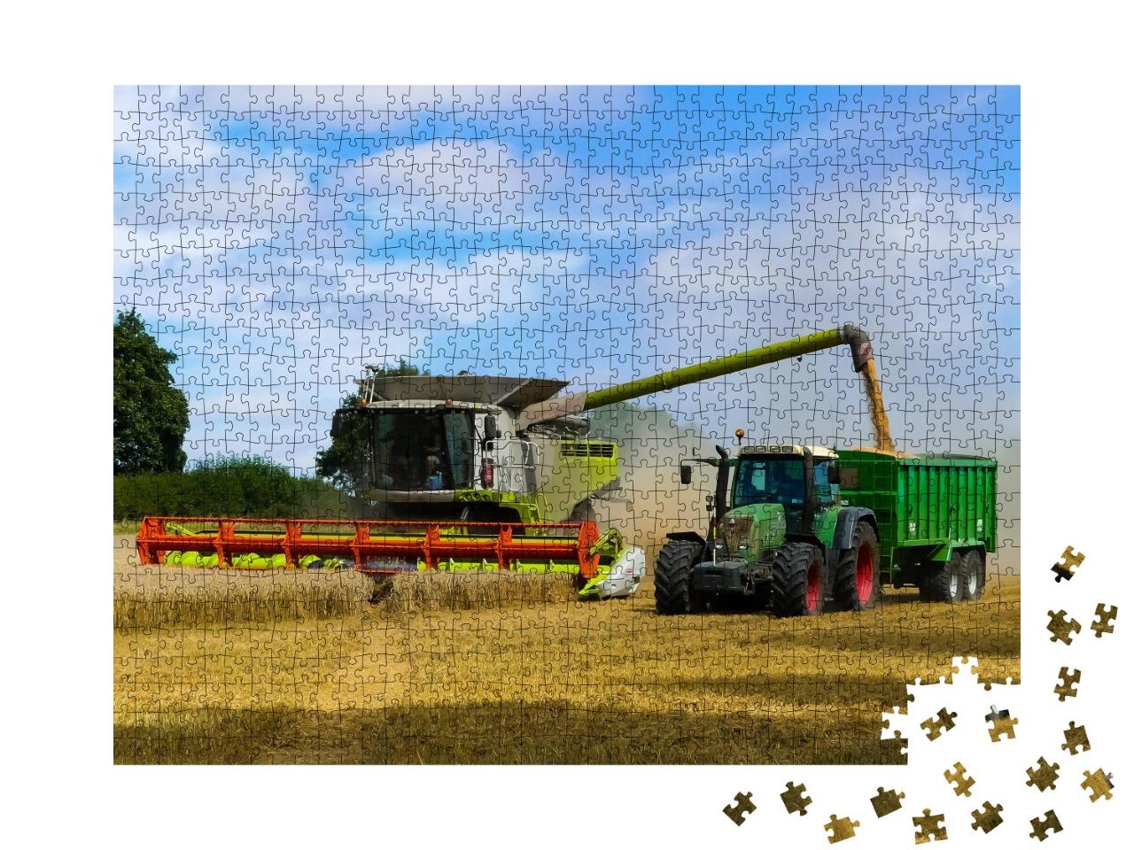 Puzzle de 1000 pièces « Tracteur avec remorque, Oxfordshire »